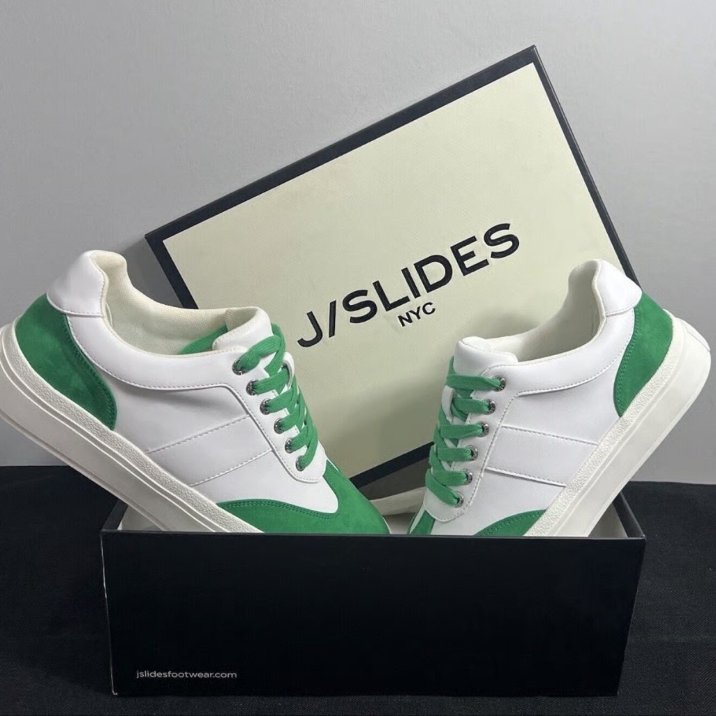 Nitb J Slides Gable White And Green Casual Sneakers